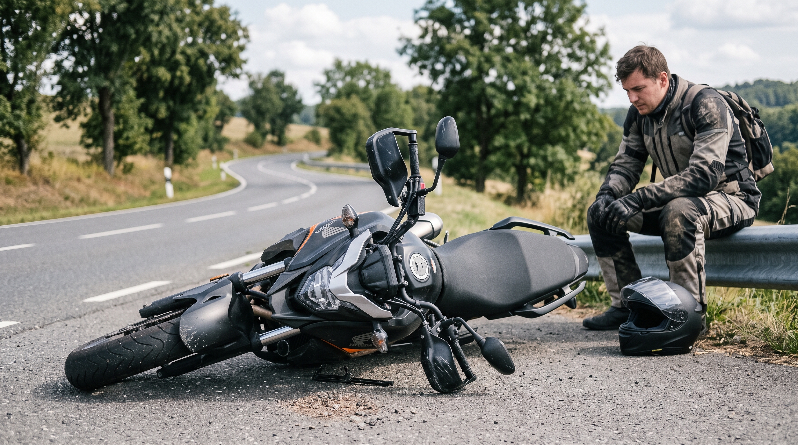 Motorrad umgefallen: aufheben, Schäden prüfen und den ersten Umfaller verarbeiten