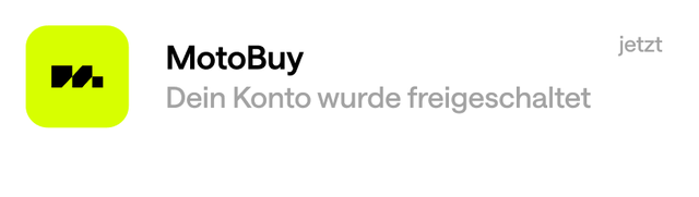 Dein MotoBuy-Händler-Account wurde freigeschaltet Dein MotoBuy-Händler-Account wurde freigeschaltet